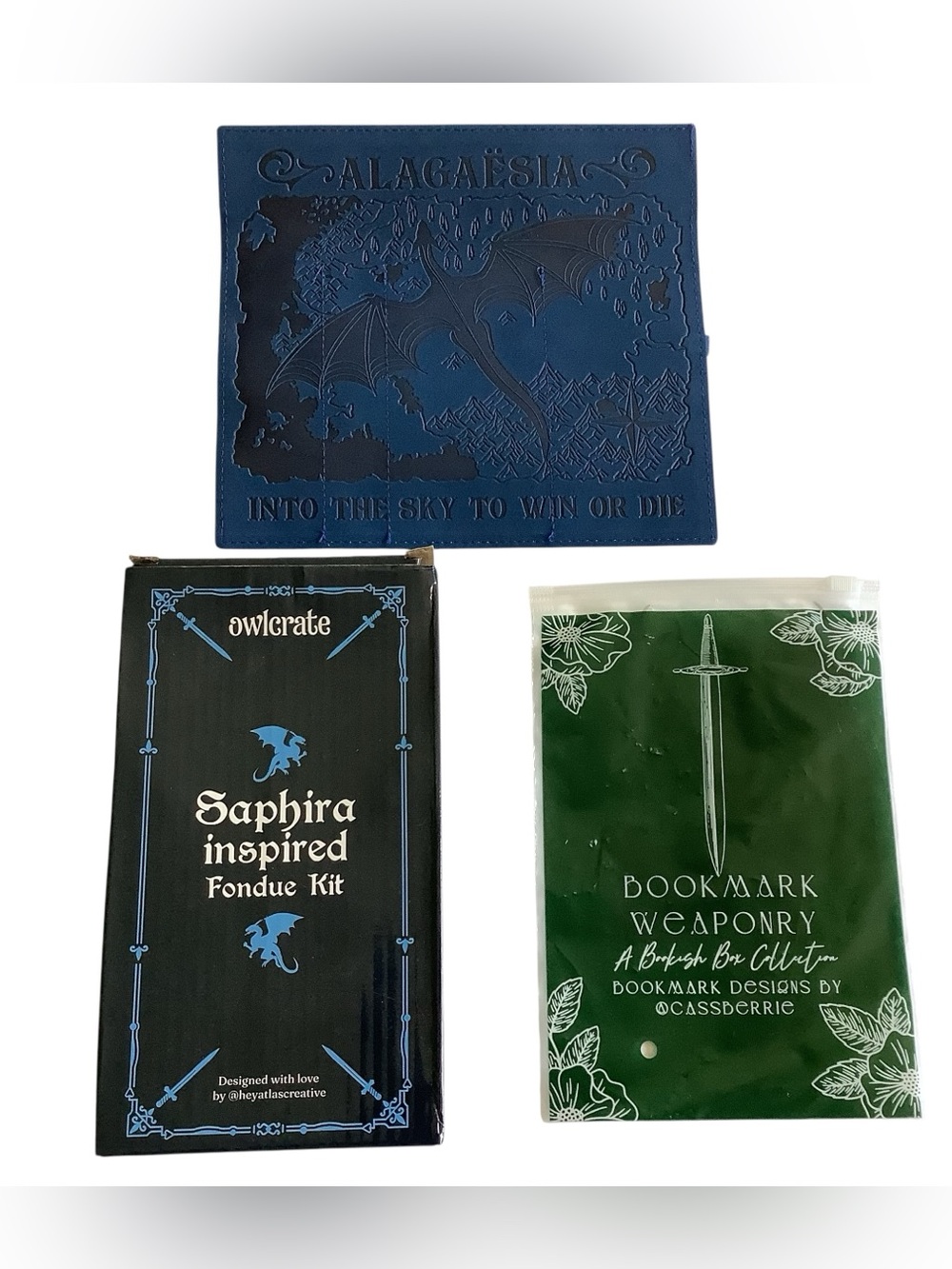 Lot Eragon Goodies Bookmark Wrap Case Mini Fondue Set New